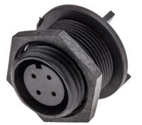 px041304s Bulgin Circular Connector, 4 Contacts, Rear, Miniature Connector, Socket, Female, IP68, Buccaneer 400 Series