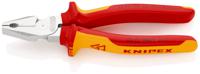 02-06-180 Knipex Combination Pliers, 180 mm Overall, Straight Tip, VDE/1000V