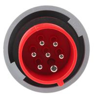 2181637-7 Scame, Optima Seven IP66, IP67 Red Cable Mount 6P + E Industrial Power Plug, Rated At 16A, 415 V