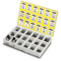 1-68-741 Stanley Bit 200 Pieces, Flat, Hex, Phillips, Pozidriv, Square, Tampered Torx, Torx