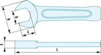 4927sr Facom 49SR Series Spanner, 27mm, Metric, , 175 mm Overall