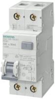 5su1356-6kk10 Siemens RCBO, 10A Current Rating, 2P Poles, 30mA Trip Sensitivity, Type B, Sentron Range