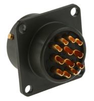 62gb-12e14-12pn Amphenol Limited, 62GB 12 Way Box Mount MIL Spec Circular Connector ReceptacleOlive, Pin Contacts,Shell Size 14,