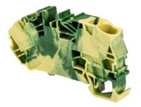 2016-7607 WAGO  TOPJOB S, 2016 Series Green/Yellow, 16mm², Single-Level, Push-In Cage Clamp Termination