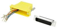 da25-smj8-y-k MH Connectors D-sub Adapter Female 25 Way D-Sub to Female RJ45