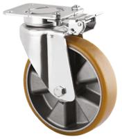 3641itp160p63-flat Tente Braked Swivel Castor Wheel, 600kg Capacity, 160mm Wheel