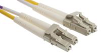 536-6838 RS PRO LC to LC Duplex Multi Mode OM3 Fibre Optic Cable, 50/125μm, Purple, 10m