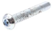 822-9215 RS PRO Bright Zinc Plated Steel Hex Socket Button Screw, ISO 7380, M8 x 50mm