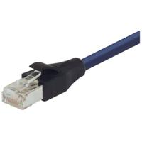 trd695scr-bl-3 L-ComTRD, 3ft Cat6, Blue RJ45 to Male RJ45 Male, Aluminium/Polyester Foil Shielded, Terminated PVC Sheath