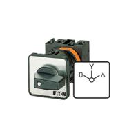 000721-t3-4-8410ez Eaton, 3P 3 Position 60° Star Delta Cam Switch, 690V (Volts), 32A, Short Thumb Grip Actuator