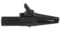 669755-21 Staubli Crocodile Clip 4 mm Connection, Brass Contact, 32A, Black