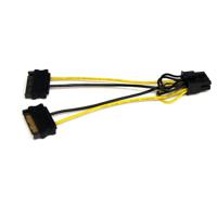 satpciex8adp StarTech.com Male SATA Power to Female PCIe  Cable, 6in