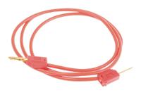 280033-060-22 Staubli 2 mm Connector Test Lead, 10A, 30 V ac, 60V dc, Red, 600mm Lead Length