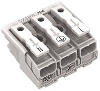 294-5013 WAGO 294 Series Power Supply Connector, 3-Pole, Female, 24A