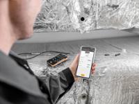 0563-0425 Testo 425 Telescopic Vane Anemometer, 30m/s Max, Measures Air Velocity, Temperature, Volume Flow