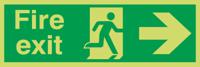 370-1116 PET Fire Extinguisher, Fire Exit, English, Exit Sign