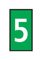 561-02655-wic2-5-pa66-gn HellermannTyton WIC Snap On Clip On Cable Marker, Green, Pre-printed "5", 2.8 → 3.8mm Cable, for Cables and