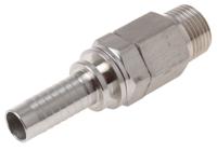 362-7103 RS PRO Hose Connector Hose Tail Adaptor, BSP 1/2in 1/2in ID, 20 bar