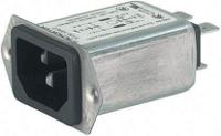 512010040 Schurter 6A, 250 V ac Male Panel Mount Filtered IEC Connector 5120.1004.0 None Fuse