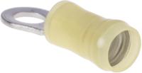 130171 TE Connectivity, PIDG Insulated Ring Terminal, M5 Stud Size, 2.6mm² to 6.6mm² Wire Size, Yellow