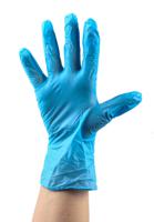 g0701 Reldeen Blue Powder-Free Vinyl Disposable Gloves, Size 7, Small, 100 per Pack