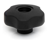 188-3465 RS PRO Black Multiple Lobes Clamping Knob, M10, Threaded Through Hole