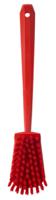 41864 Vikan Hard Bristle Red Scrubbing Brush, 36mm bristle length, Polyester bristle material