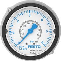 fmap-63-6-14-en Festo G 1/4 Analogue Pressure Gauge 6bar Panel 63mm Outside Diameter
