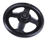 237-328 RS PRO Black Steel Hand Wheel, 200mm diameter