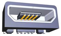 2173157-3 TE Connectivity Right Angle, SMT, Socket Type B 2.0 USB Connector