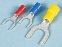 fvws125-s4alf JST FVWS1.25 Insulated Crimp Spade Connector, 0.2mm² to 1.65mm², 22AWG to 16AWG, M4 (#8) Stud Size Vinyl, Red