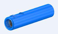 231035-23 Staubli Blue Female Banana Socket, 4 mm Connector, M4 Thread Termination, 32A, 600V, Nickel Plating