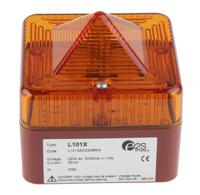 l101xac230bra e2s L101X Series Amber Flashing Beacon, 230 V ac, Surface Mount, Xenon Bulb, IP66