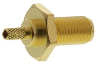 j01151a0541 Telegartner, Jack Panel Mount SMA Connector, 50Ω, Crimp Termination, Straight Body