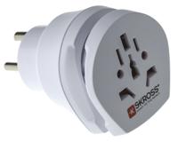 768-2870 SKROSS Australia, China, Europe, Italy, Switzerland, UK, USA to Denmark, Europe Travel Adapter, Rated At 16A