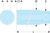 s29hla Facom 1/2 in Drive 29mm Long Socket, 6 point, 77 mm Overall Length