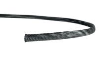 170-10300-hegp03-pet-bk HellermannTyton Expandable Braided PET Black Cable Sleeve, 3mm Diameter, 5m Length, Helagaine HEGP Series