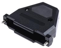 mhccov-37sc-bk MH Connectors MHCCOV Series ABS D Sub Backshell, 37 Way, Strain Relief