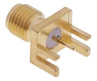 142-0701-801 Cinch SMA Series, Jack Edge Mount SMA Connector, 50Ω, Solder Termination, Straight Body