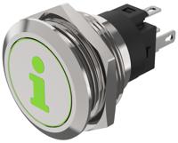 82-61511aa4b004 EAO 82 Series Illuminated Illuminated Push Button Switch, Momentary, Panel Mount, 22.3mm Cutout, SPDT, Red/Green LED,