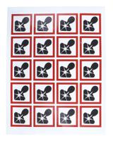 818-7736 RS PRO Black, Red, White Gloss Polymeric Vinyl Safety Labels 40 mm x 40mm