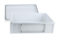ekpe-130-g-enclosure Fibox EK Series Grey Polycarbonate Enclosure, IP66, IP67, Flanged, Grey Lid, 380 x 280 x 130mm