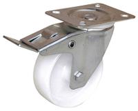 12750405 Guitel Hervieu Braked Swivel Castor Wheel, 100kg Capacity, 100mm Wheel