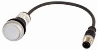 181631-c22-drl-w-k10-24-p3 Eaton C22 Series Illuminated Push Button, Panel Mount, 22mm Cutout, SPST, IP67, IP69K