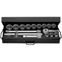 k433e Facom 14-Piece Metric 3/4 in Standard Socket Set with Ratchet, 6 point