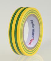 710-00106-htape-flex15-15x10-pvc-gnye HellermannTyton HelaTape Flex Green, Yellow Electrical Tape, 15mm x 10m