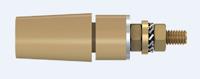 233050-27 Staubli Brown Female Banana Socket, 4 mm Connector, Bolt Termination, 32A, 600V, Gold Plating