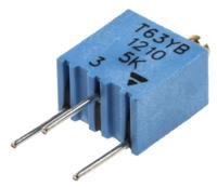 t63yb502kt20 5kΩ, Through Hole Trimmer Potentiometer 0.25W Top Adjust Vishay, T63