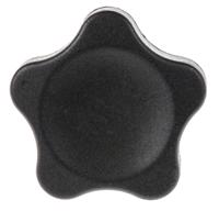 166346 Elesa  Black Multiple Lobes Clamping Knob, M8, Threaded Hole