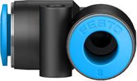 qsl-8 Festo QSL Series Elbow Tube-toTube Adaptor, Push In 8 mm to Push In 8 mm, Tube-to-Tube Connection Style, 153072